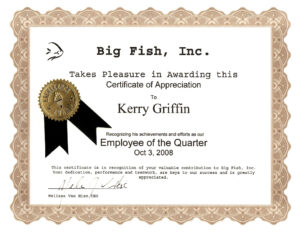 Award Employee of the quarter